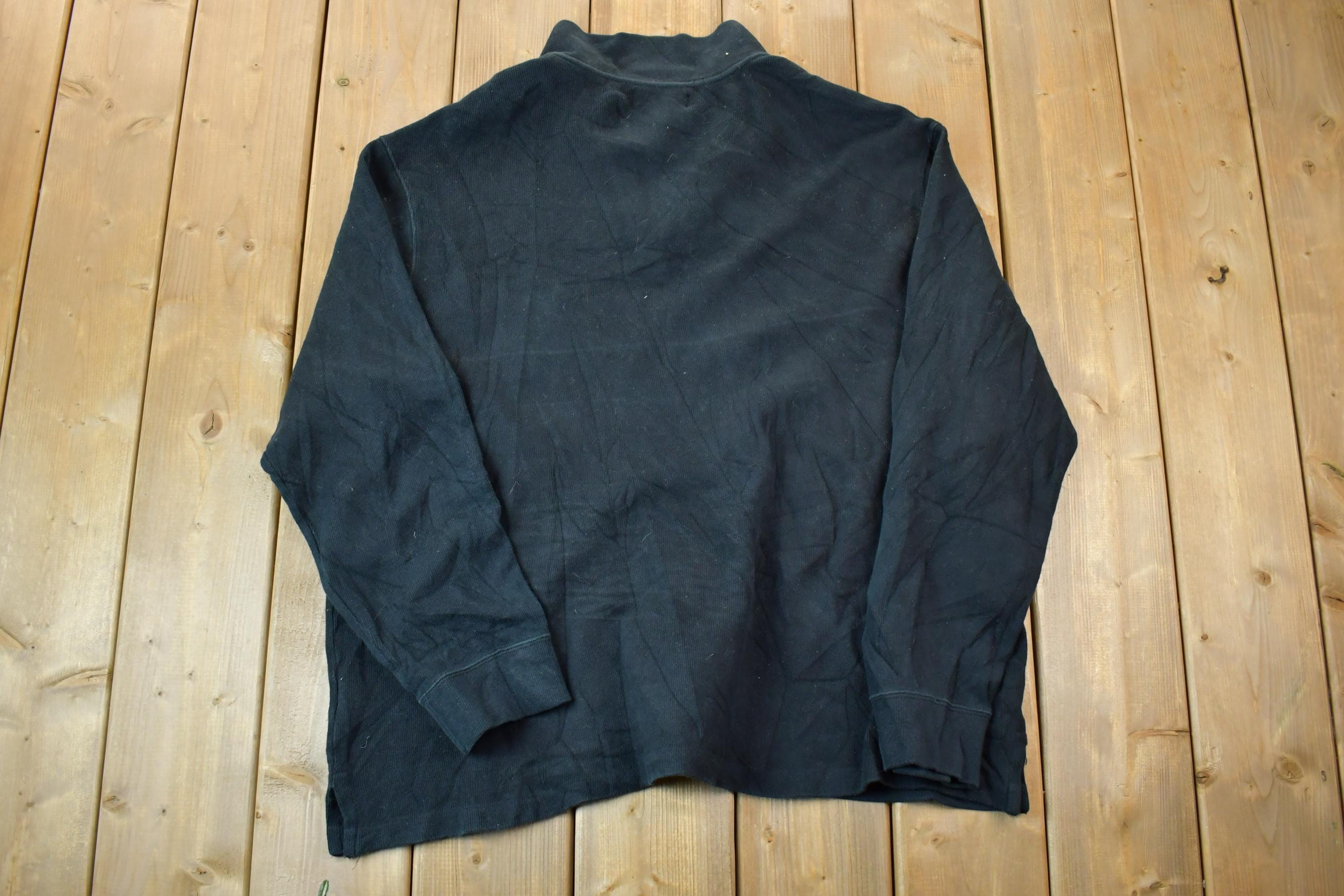 Vintage 1990s Polo by Ralph Lauren Quarter Zip Mock Neck