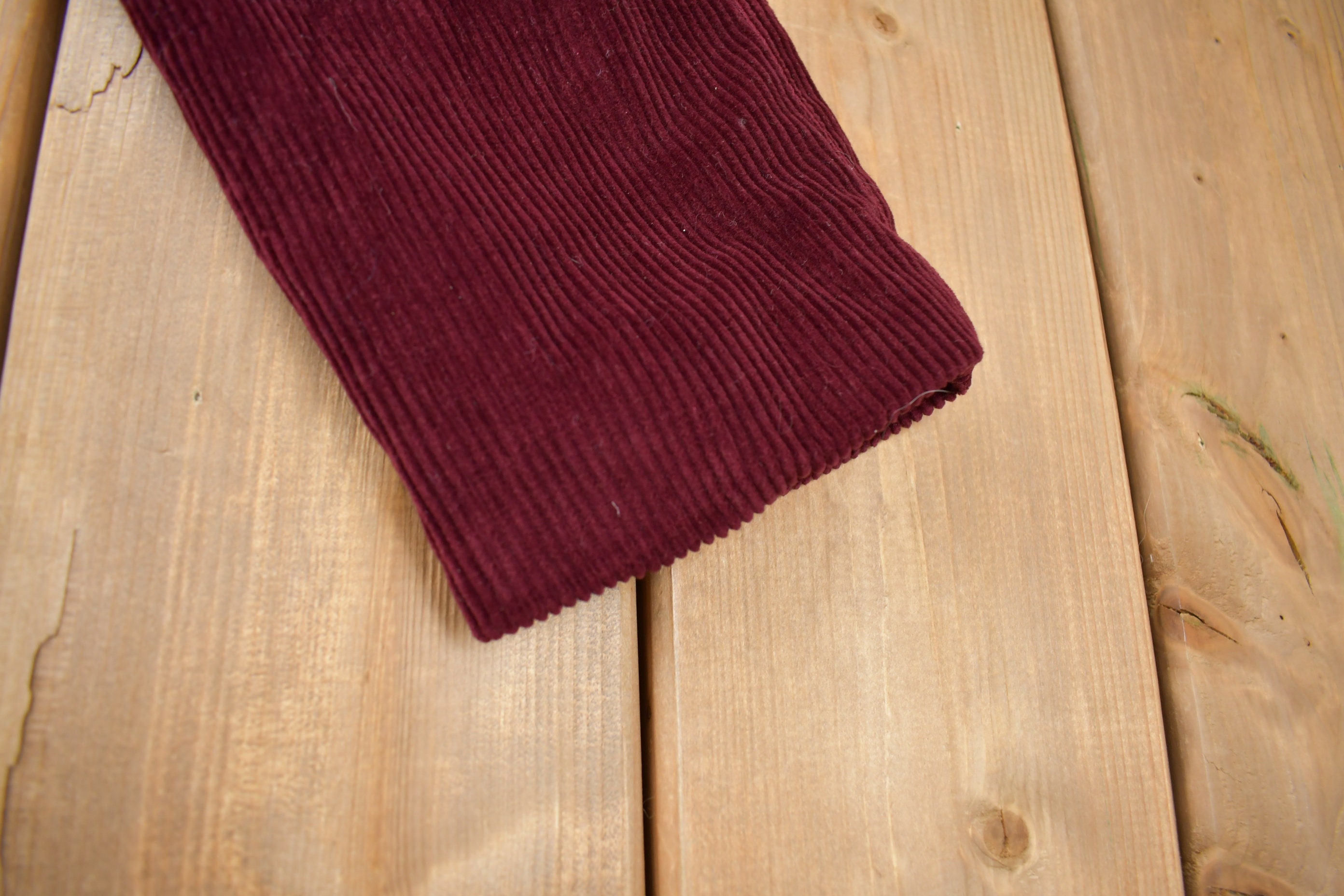 60s 70s corduroy 刺繍PT 　ラクロス Vintage 1970s Burgundy Corduroy Blazer / Streetwear Fashion