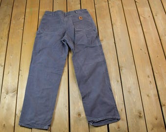 Vintage 1990s Carhartt Work Pants Size 36 x 34 / 90s Carpenter Pants / Made In USA / Distressed Carhartt / Vintage Workwear