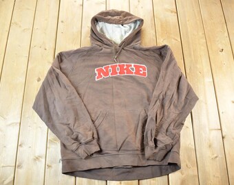 Vintage 2000s Nike Embroidered Mini Swoosh Hoodie Sweatshirt Mens L / Y2K Nike / Streetwear
