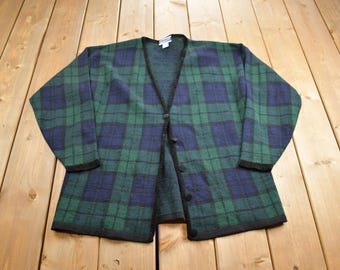 Vintage 1970s Pendleton Knit Cardigan Sweater Made In USA