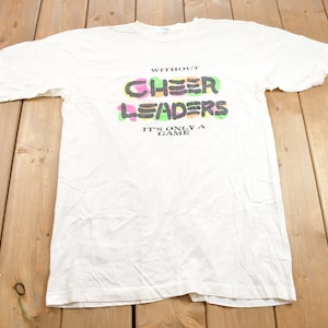 Vintage 1990s Cheer Leaders Graphic T-Shirt / Stains / Streetwear / Retro Style / Single Stitch / 90s Graphic Tee / Sports