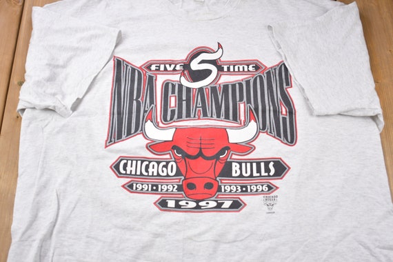 Vintage 1997 Chicago Bulls 5 Time Champions Logo … - image 3