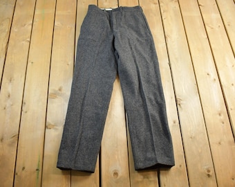 Vintage 70s Ritex Wool Pinstripe Pants — Swiss Made Heavy Workwear