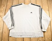 Vintage 1990s Adidas Three Stripes Athletic Crewneck Sweatshirt 90s Adidas Raglan Sweater Athleisure Streetwear Embroidered