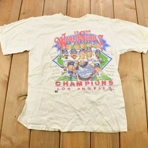 Vintage 80s Los Angeles Dodgers T-shirt Mens XL World Series 50/50 MLB  Baseball