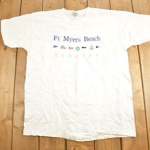 Vintage 1990s Ft Myers Beach Florida Souvenir T Shirt / Streetwear / Made In USA / Vacation Tee / Travel T Shirt / Single Stitch