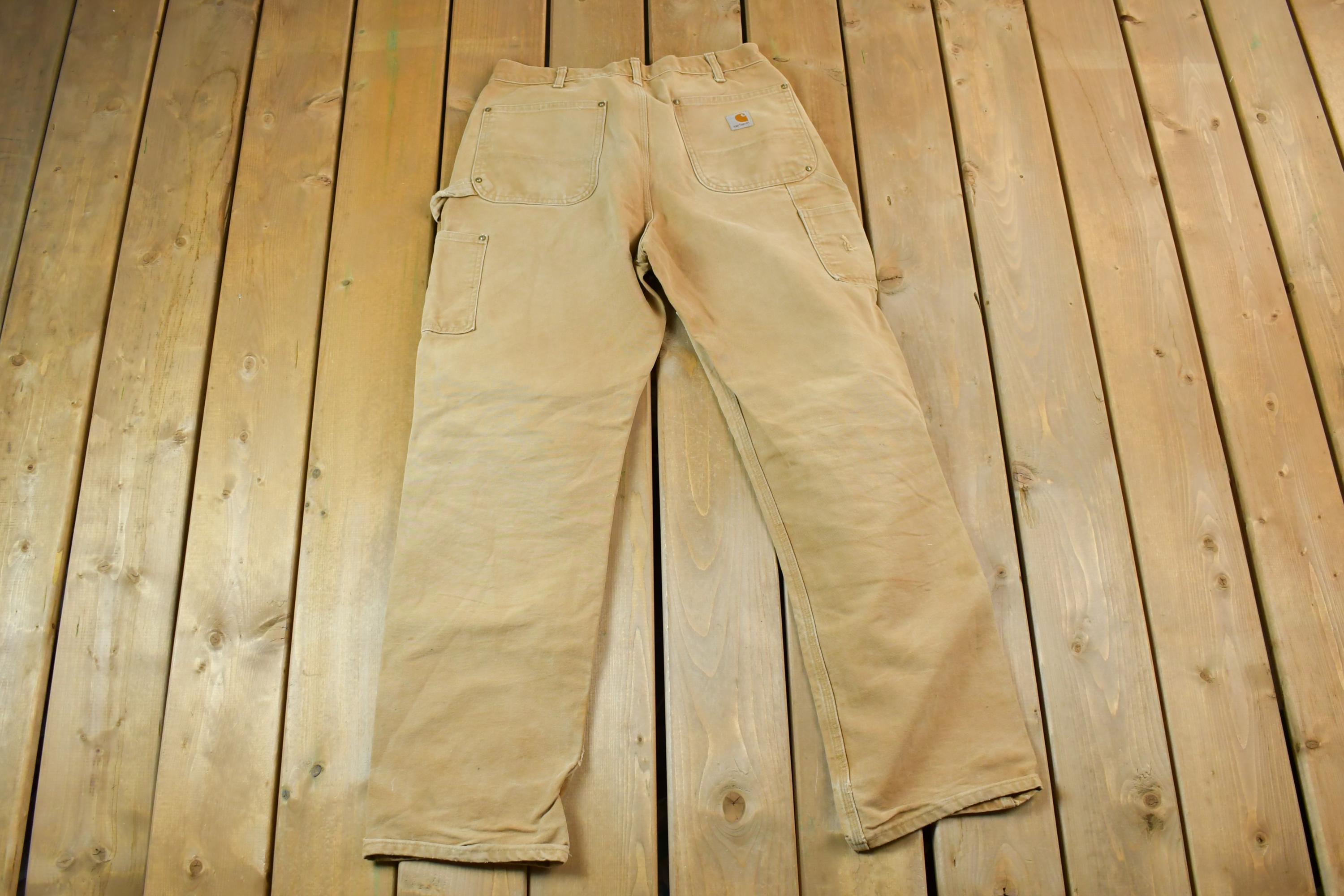 Vintage 1990s Carhartt Double Knee Work Pants Size 34 X 34 / 90s