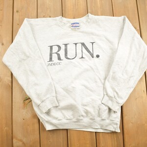 Vintage 1990s RUN. Crewneck Sweatshirt / 90s Crewneck / Streetwear / Vintage Hanes / Essentials