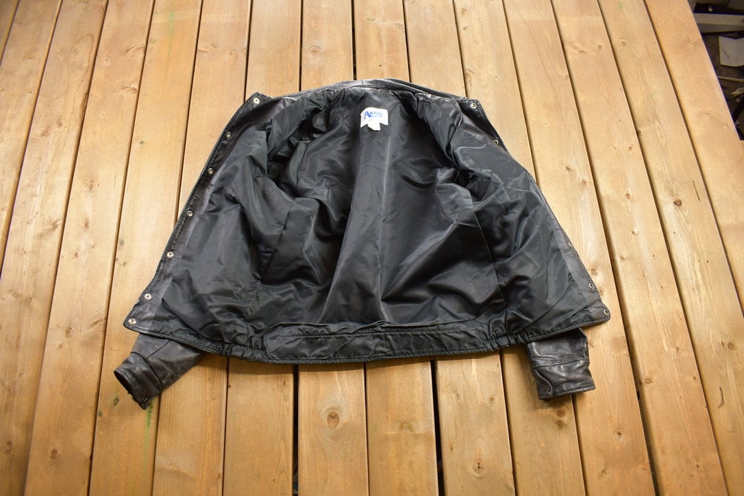 ASTRO sportswear snap on レザージャケット その他ブランド(ソノタブランド) / ASTRO SPORTSWEAR//レザー