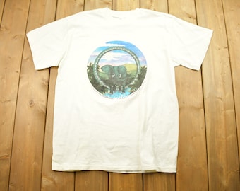 Vintage 1990s Elephant Majesty Graphic T Shirt Wilderness Mens L / Outdoors / Big Print / 80s / 90s / Streetwear Fashion