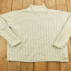Vintage 1990s Polo Jeans Knit Mockneck Sweater / Streetwear / Ralph Lauren / Vintage Polo / Wool