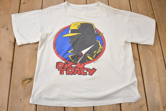Vintage 1990 Dick Tracy Movie Promo Graphic T Shi… - image 1