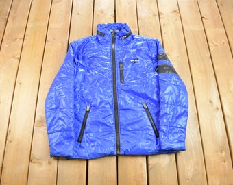 Vintage 1980s Fila Puffer Jacket / Light Fila Jacket / Vintage Bubble Jacket / Winter / Streetwear / 80s Fila / Full Zip Puffer