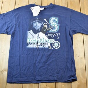 Vintage 1990s Deadstock Seattle Mariners Ichiro 51 MLB Graphic T 90s Ichiro Seattle Mariners Tシャツ XL