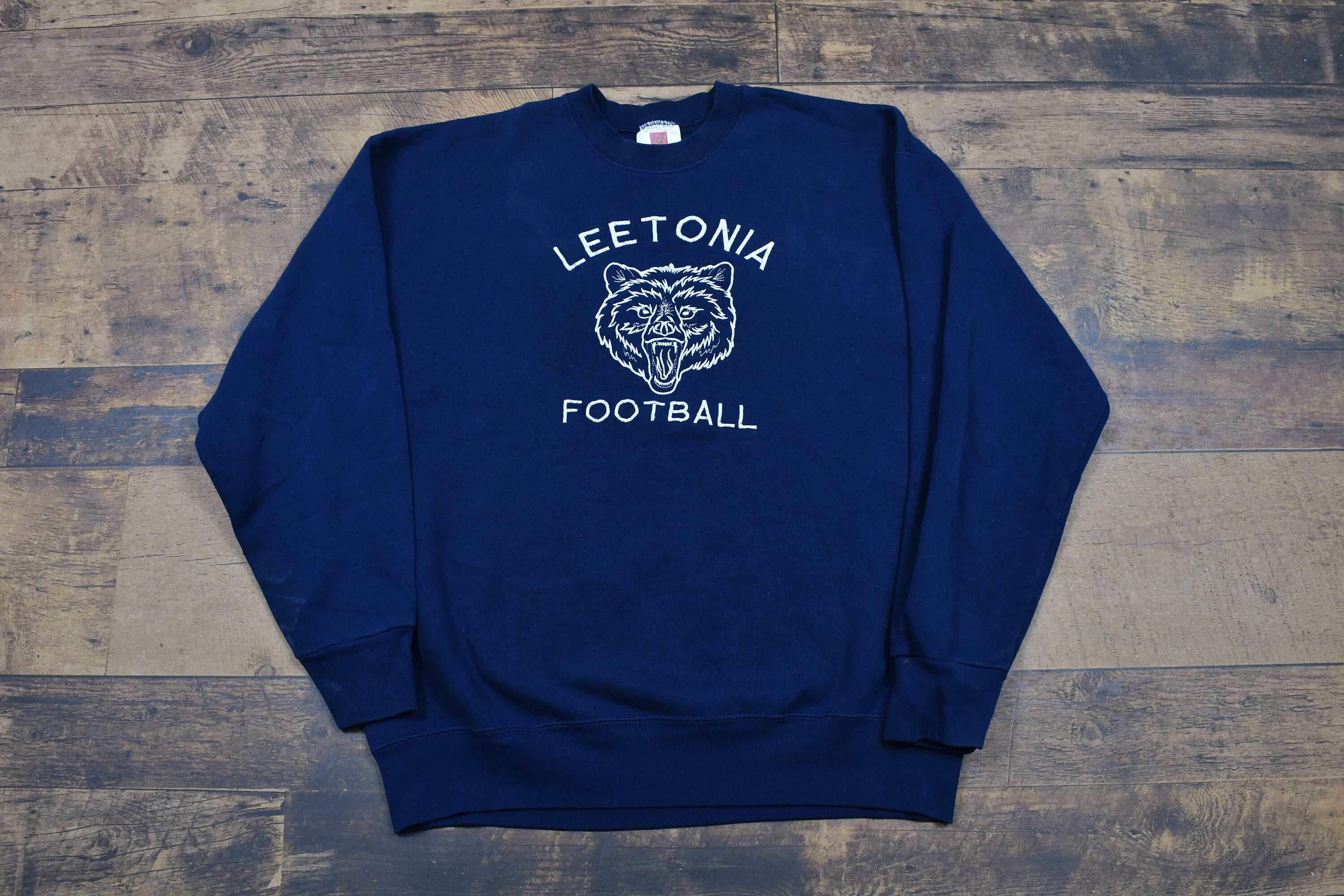 Leetonia Bears Football / 90s Embroidered Crewneck / Etsy