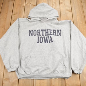 Vintage 1990s University of Northern Iowa Collegiate Hoodie / NCAA Sweatshirt / Sportswear / Americana / Heavyweight / Made In USA