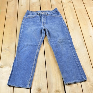 Vintage 1990s Levi&#39;s Orange Tab Medium Wash Denim Jeans Größe 32 x 32 / Vintage Denim / Streetwear / Vintage Denim / Jeans / Made In Canada