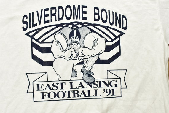 Vintage 1991 East Lansing Football Silver Dome Bo… - image 3