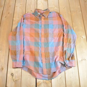Vintage 1990s Par Four Sportswear Plaid Flannel Long Sleeve Button Up