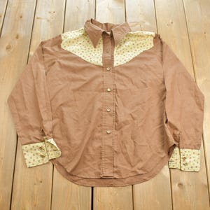 Camisa con botones estilo western vintage de los años 70