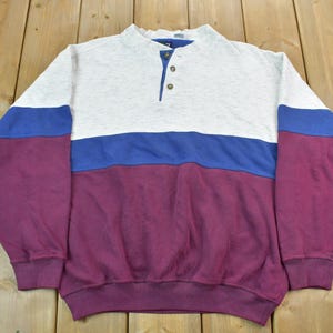 Vintage 1990s Three Tone Fleece Sweater