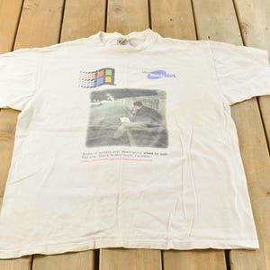Vintage 2000 Microsoft Windows TechNet IT Souvenir T-Shirt Herren L / Computer T-Shirt / Vintage Urlaubs-T-Shirt / Technologie-Shirt