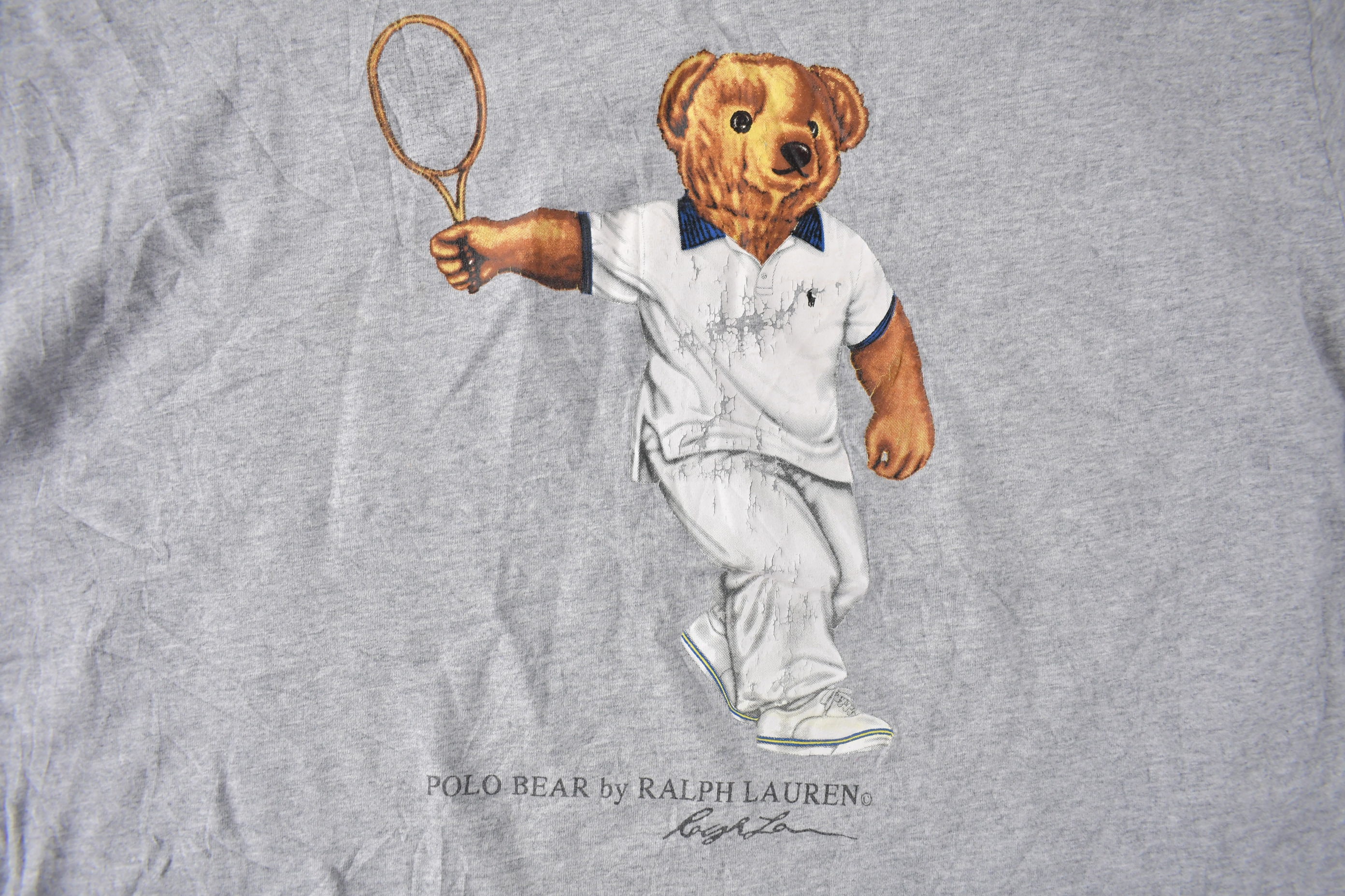 Vintage 1990s Polo Bear by Ralph Lauren Tennis Graphic T