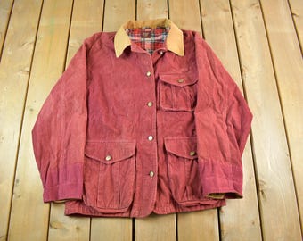 Vintage 1990s Northern Style Corduroy Barn Chore Jacket Women's M / Workwear / Streetwear / Chore Coat / 90s Barn Jacket