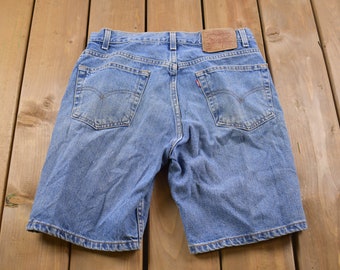 1990s LEVIS RED TAB Classic Blue Jean Vintage Denim Short // Size 36 - Etsy