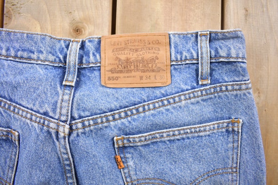 Vintage 1980s Levi's 550 Orange Tab Denim Jeans S… - image 5