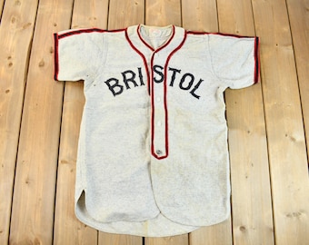 Vintage 1950s Bristol Baseball Jersey / True Vintage / House Of Harter / American Baseball / Embroidered / Made In USA / Size 36