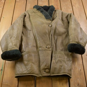 Vintage 1970s Original Shearling Leather Jacket / True Vintage / Winter Outerwear / Streetwear Fashion / Vintage Shearling / Made In USA