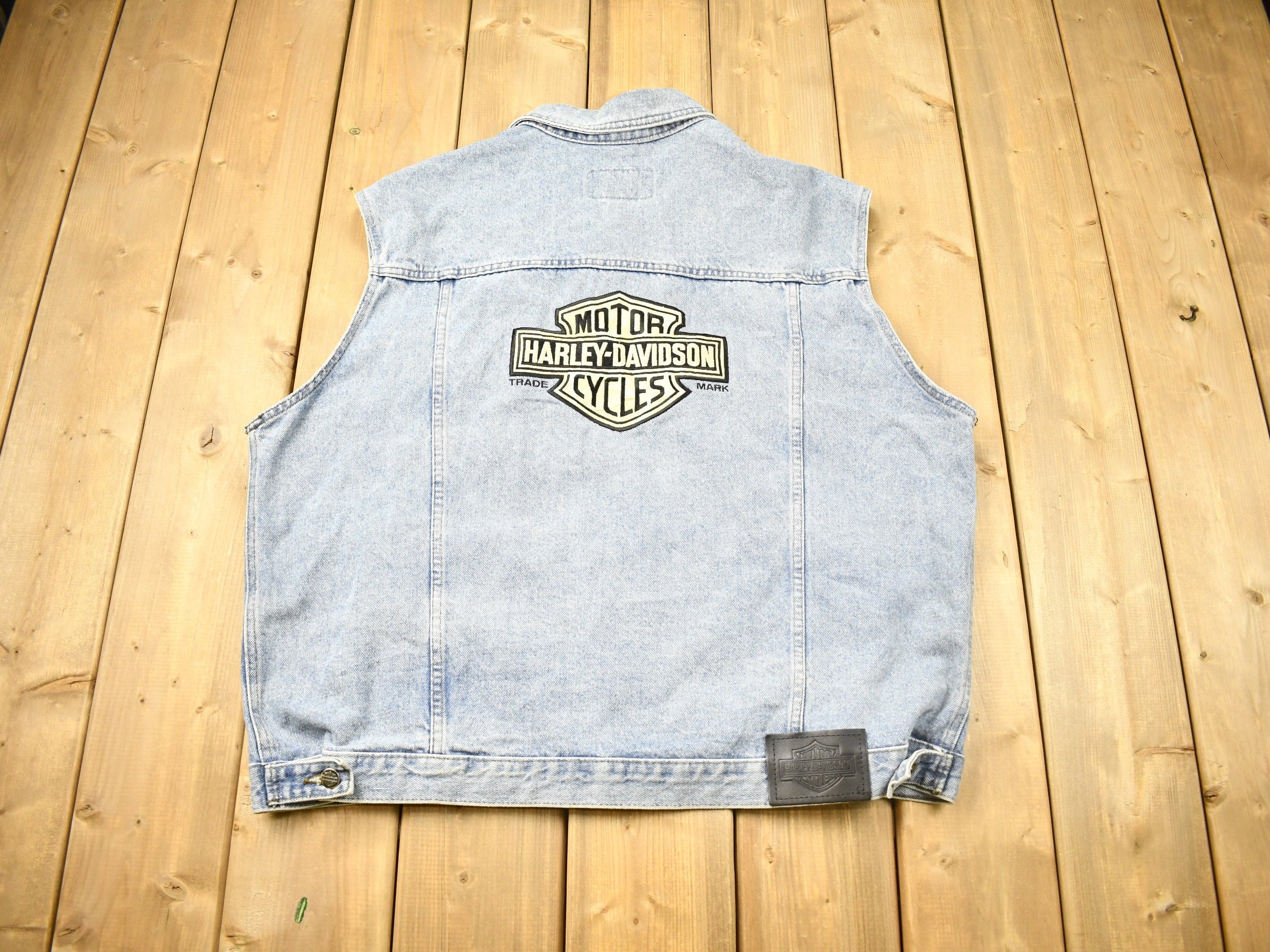 Harley davidson top denim vest