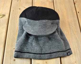 Gorro Kangol Peak Pull On con pasamontañas, estilo vintage de los años 90, talla única / Gorro de los 90 / Gorra Kangol vintage