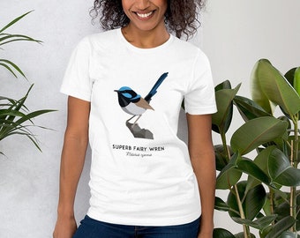 Superb Blue Wren shirt, Australian native animal tees, Australian native animal shirt, unisex shirt, bird Tshirt, Chat 10 Looks 3