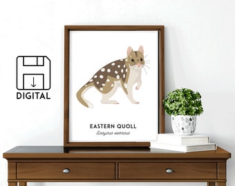 Quoll print, printable animal art, Australian native, Australian art, Easter art, nursery art, nursery decor