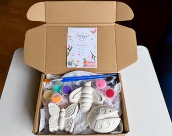 Plaster Insect Paint Kit, Birthday Craft Activity, Ladybug Bee Butterfly Dragonfly