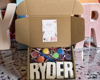 Custom Name Plaster Mold Painting Kit, Personalized DIY Art Project