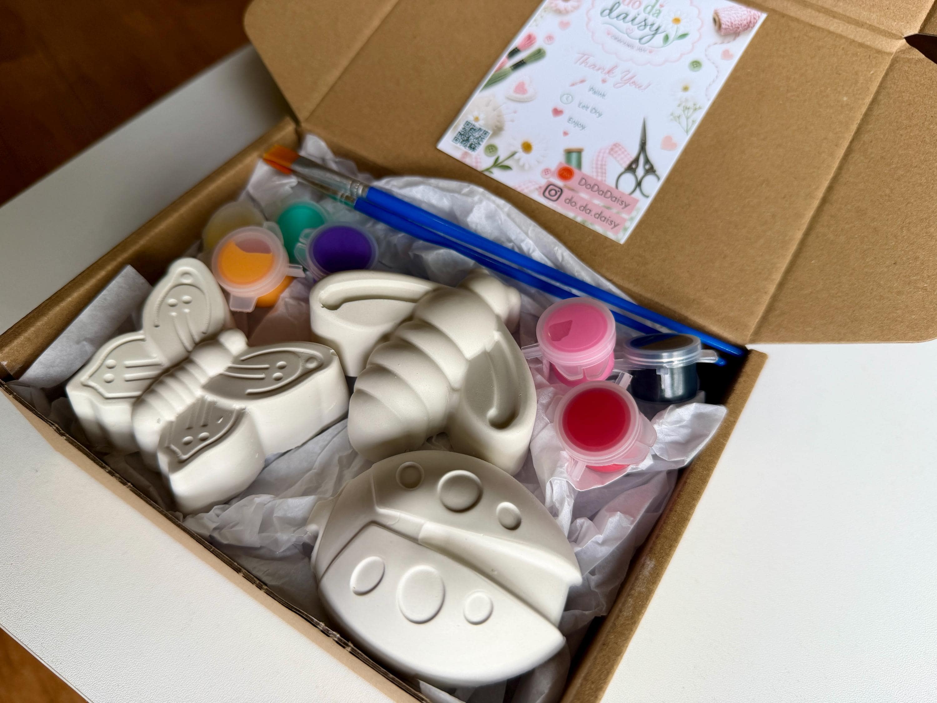 Plaster Insect Kit Plaster Insect Paint Kit, Birthday Craft Activity, Ladybug Bee ...