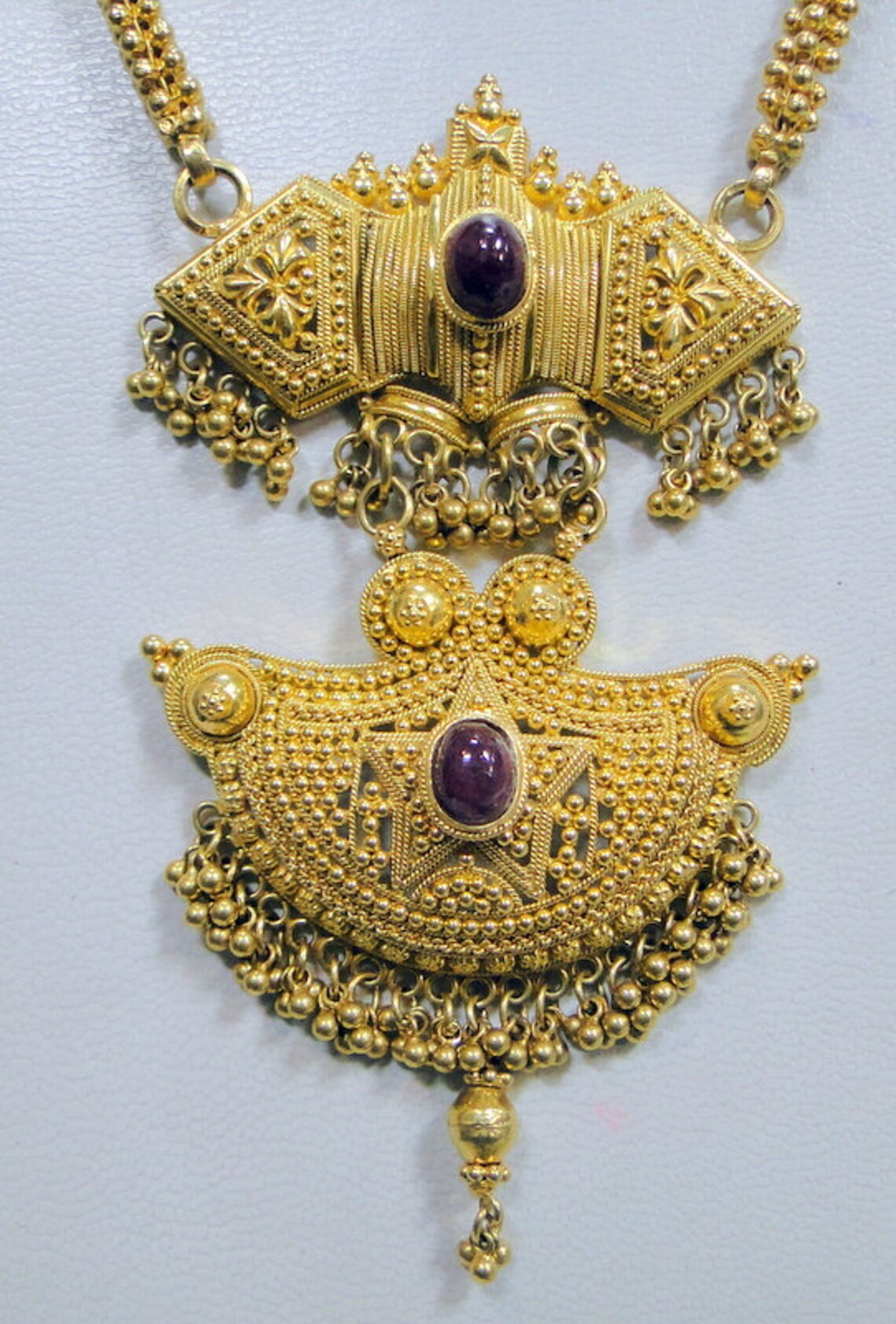 22K Gold Vintage Necklace Choker Fine Handmade Jewellery Free Etsy