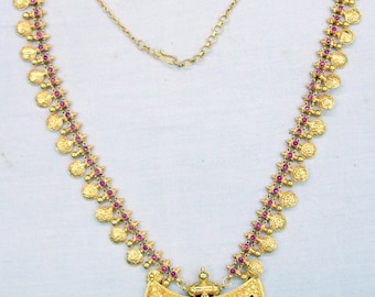 22K Gold VIntage Necklace choker Fine Handmade Jewellery free shipping