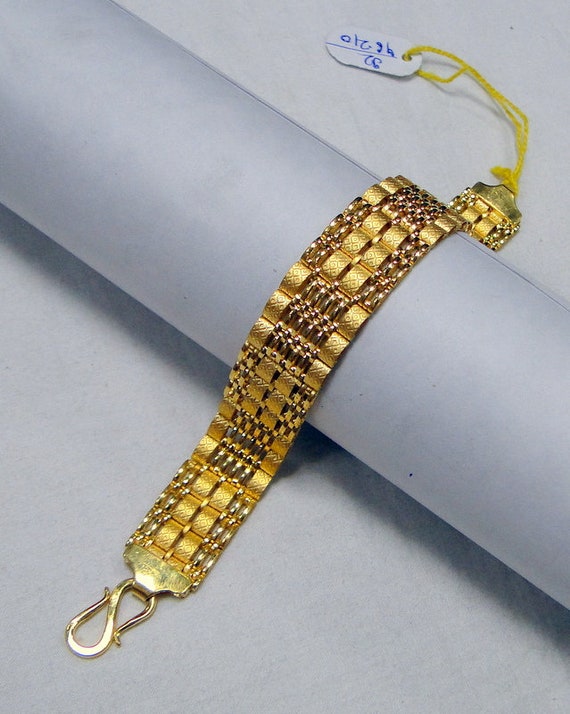Real gold mens bracelets gold 22k deals