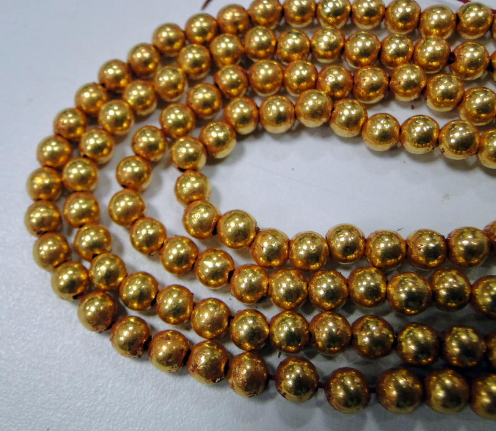 Loose Gold Beads Vintage 23 K Gold Handmade Loose Beads 150 Pcs Etsy