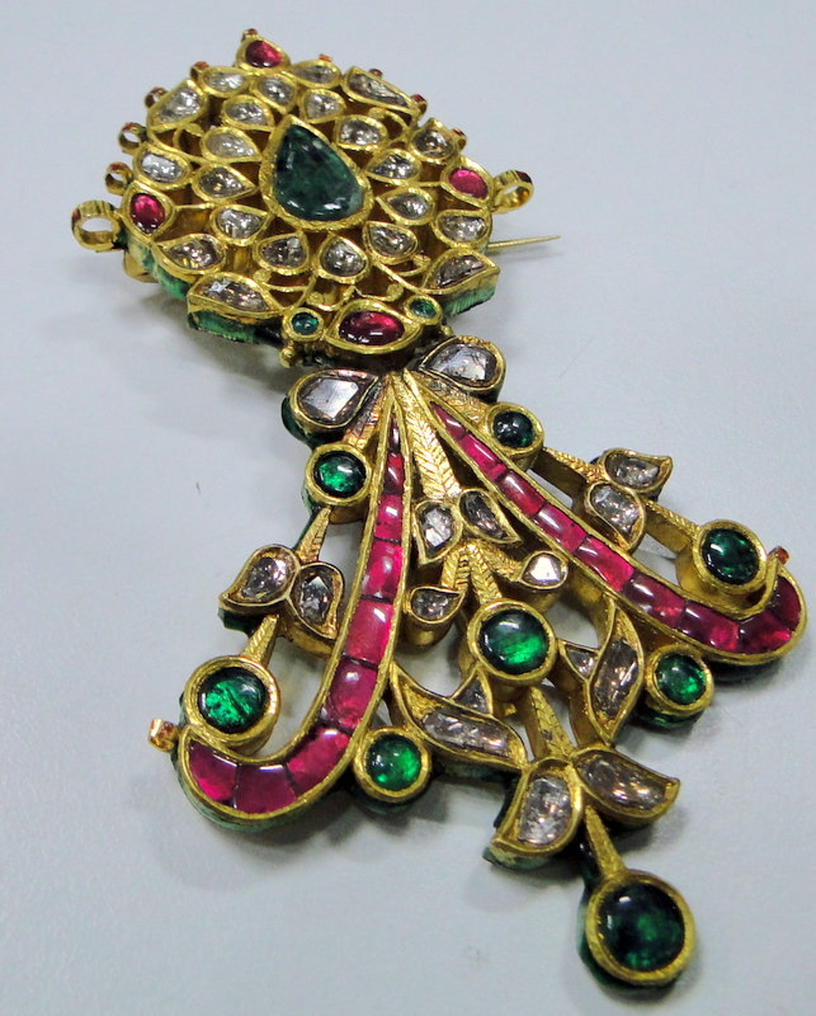 vintage-royal-20k-gold-diamond-ruby-emerald-maharaja-turban-pin-pendant