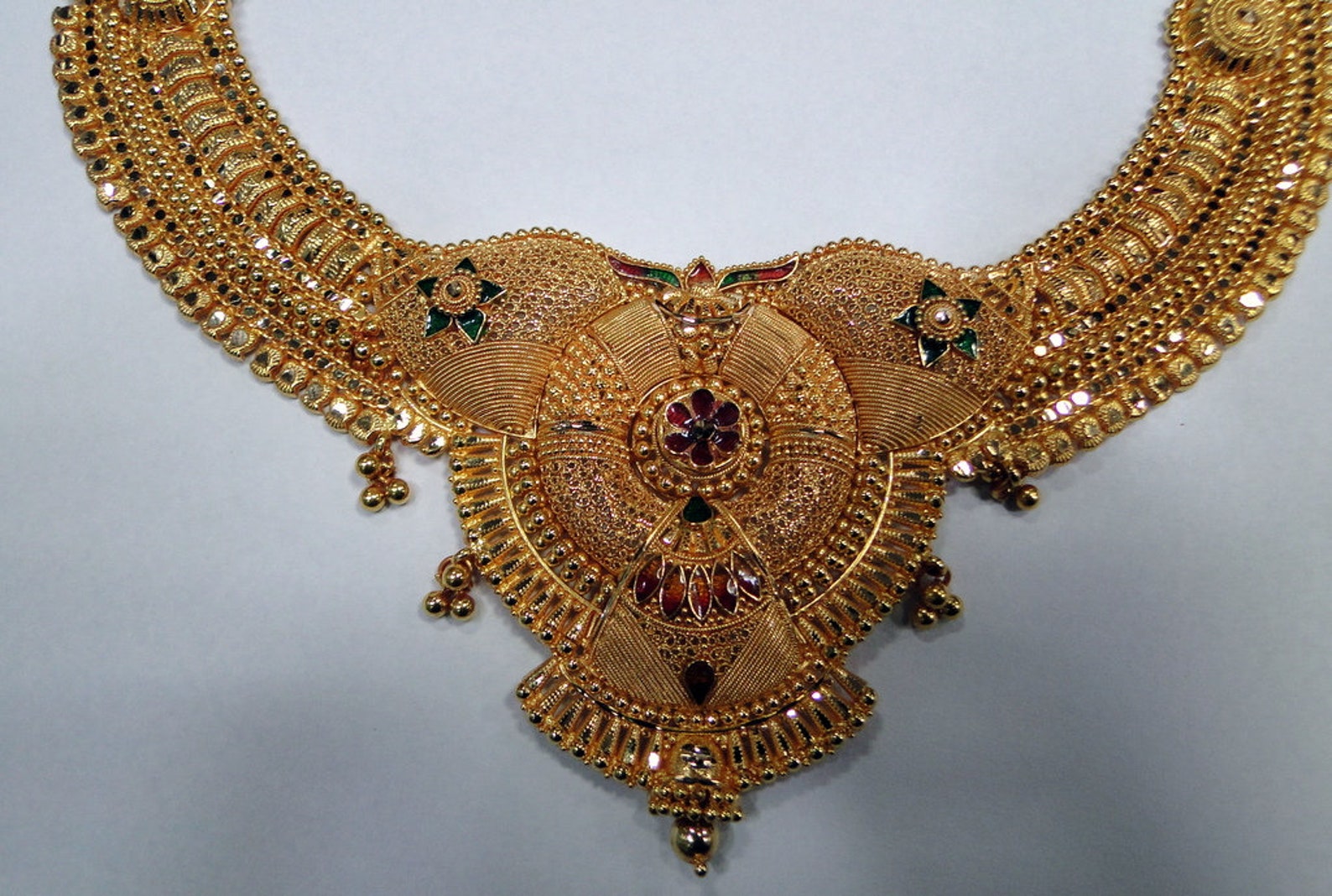 22k solid gold choker Necklace fine handmade jewelry Etsy