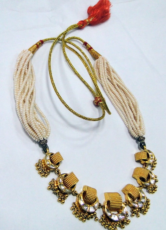 Vintage 22 k solid gold Diamond set necklace chok… - image 5