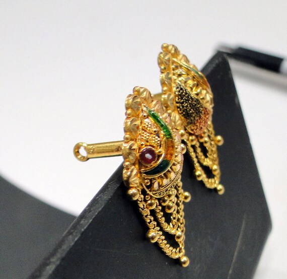 Buy 22 K Solid Gold Earrings Ear Studs Jewelry Free Shipping
