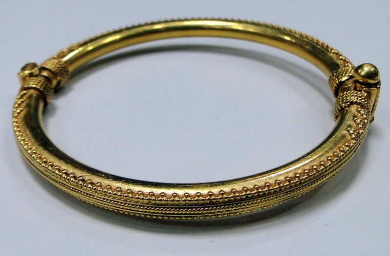 Gold Bangle 22K Hallmarked Handmade Bangle Bracelet Fine - Etsy