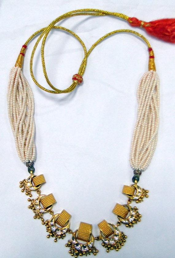 Vintage 22 k solid gold Diamond set necklace chok… - image 1